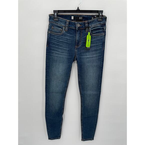 Kut from the Kloth Denim - Kut from the Kloth NWT Mia Toothpick Skinny Dark Wash Denim Jean // 0